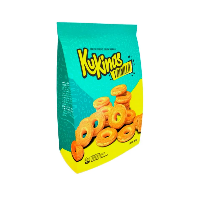 Galletitas Anillos Sabor Vainilla 180 Grs Kukina