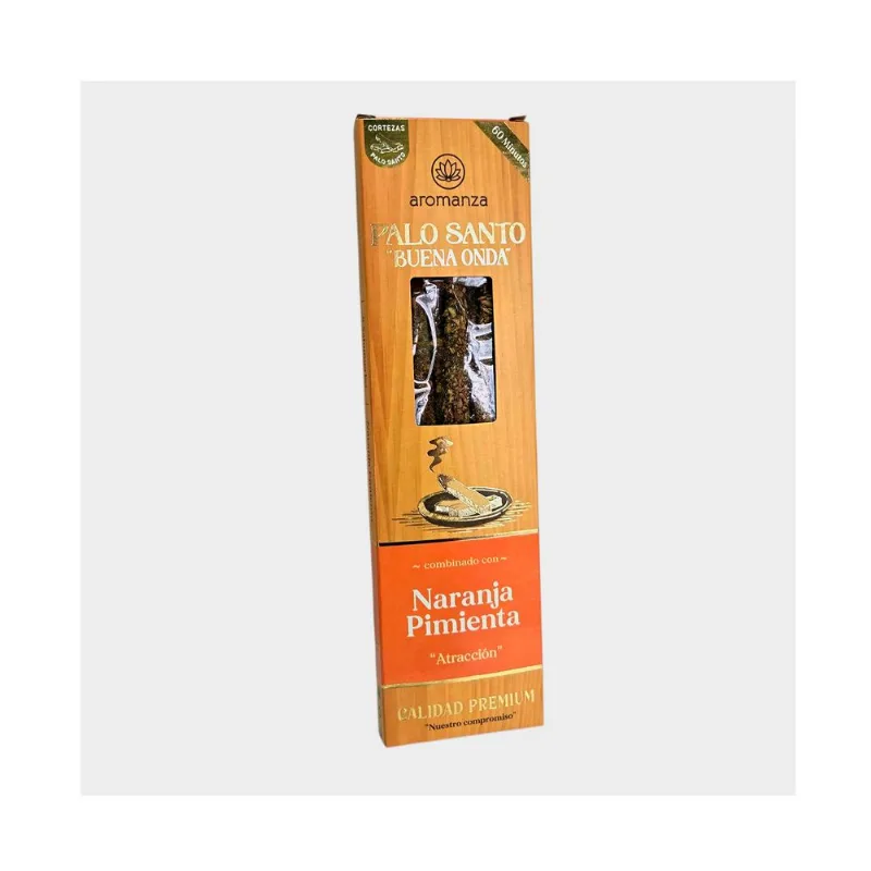 Sahumerio Aromanza palo santo naranja x 8 uni