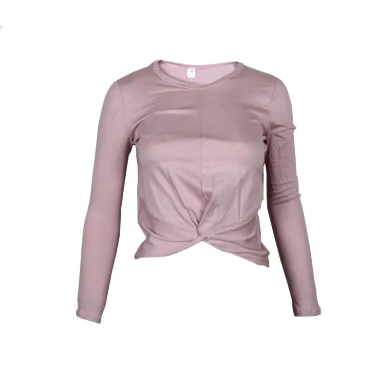 Remera Mujer Ml Con Nudo Rosa 44