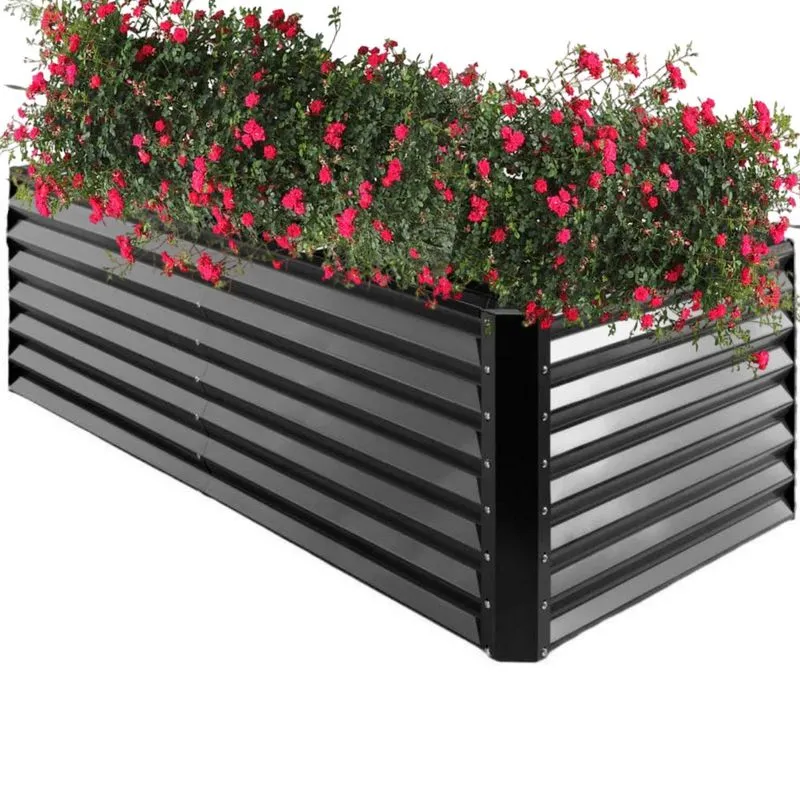 Caixa De Plantio Grande E Alto Para Verduras Metal 240x120cm