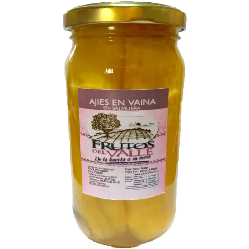 Ajíes en vaina Frutos Del Valle premiun 190 g.