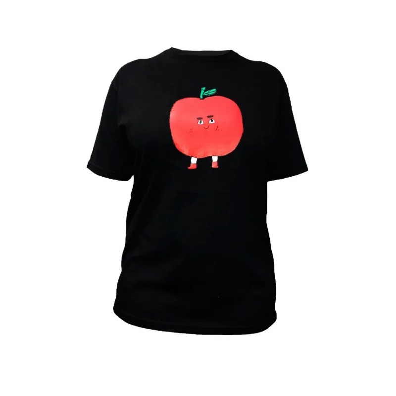 Remera Tex manga corta con estampa morroni talle M negro