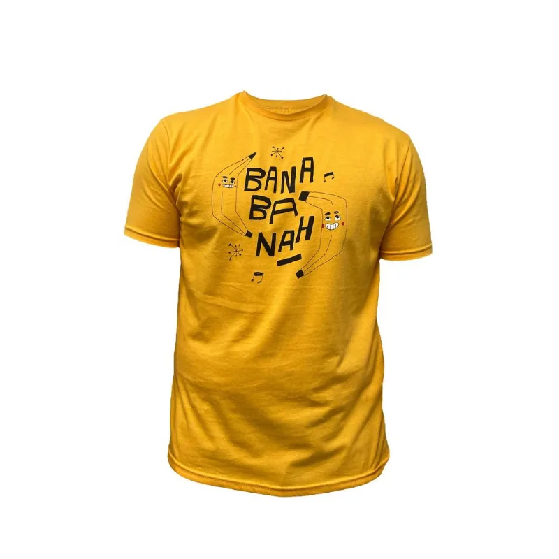 Remera Tex manga corta con estampa banana talle XL amarillo