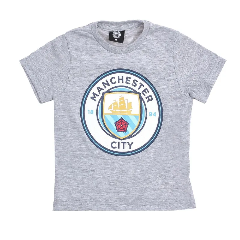 Remera manga corta Manchester City talle 16 años melange