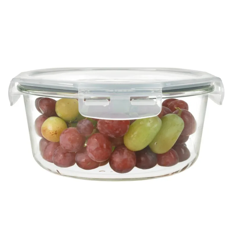 Hermético Taper Contenedor Vidrio Apto Microondas Freezer Redondo 1750 ml Aston