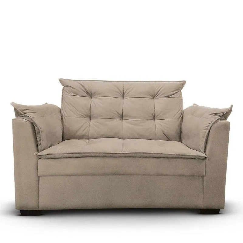 Sofá 2 Lugares Para Sala Moderno Confortável Zilda Suede