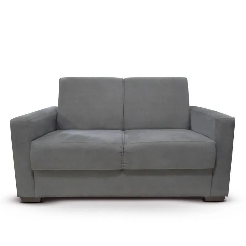 Sofá Estofado 2 Lugares Sala Estar Recepção Isadora Suede Cor:cinza