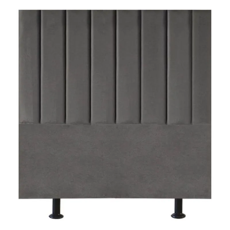 Cabeceira Estofada De Cama Casal Box 140 Cm Taís Linho cinza