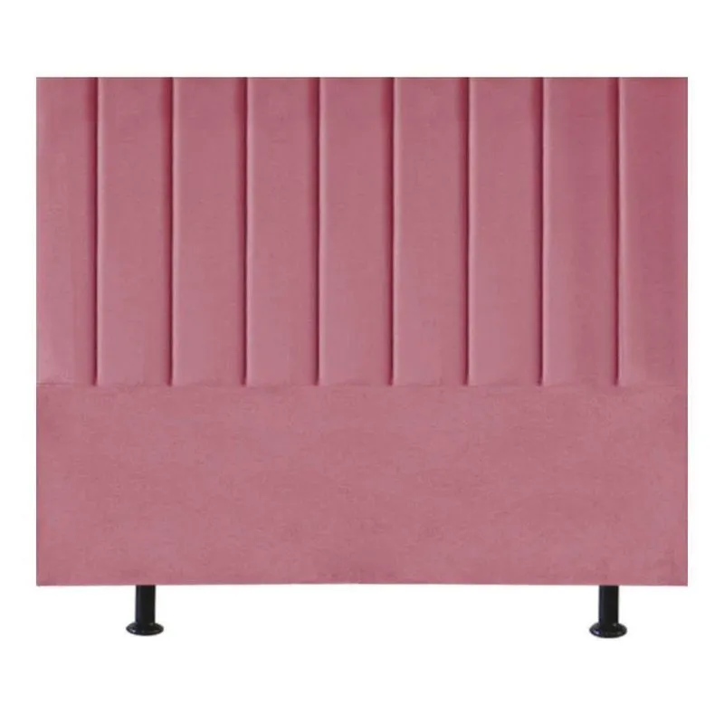 Cabeceira Estofada Cama Casal Queen Size 160 Cm Marina Suede rosa