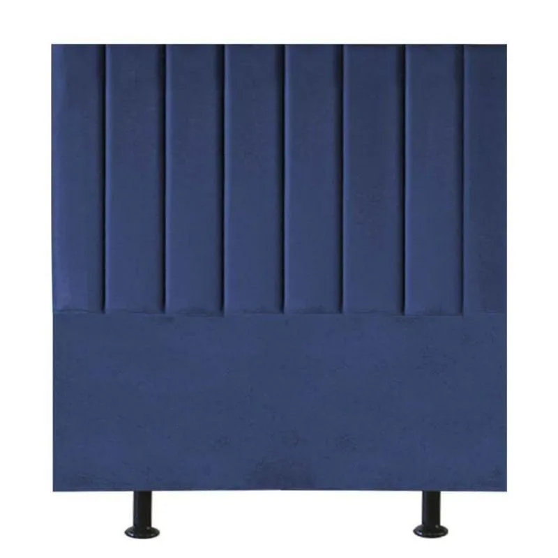 Cabeceira Estofada Cama Box Casal 140 Cm Marina Suede azul Marinho