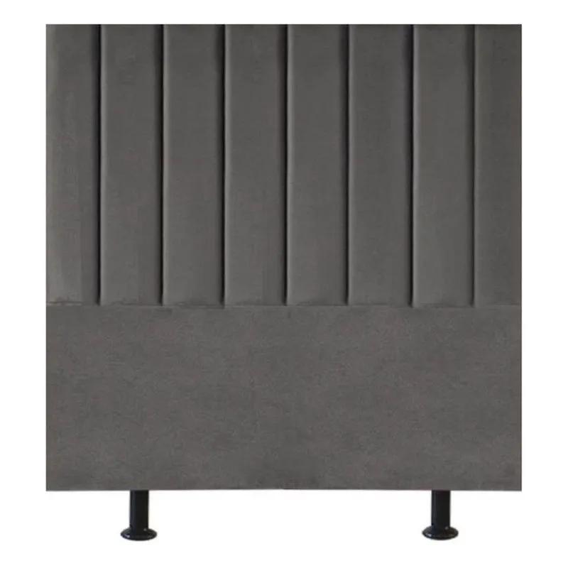Cabeceira Estofada Cama Box Solteiro 90 Cm Paolla Linho cinza
