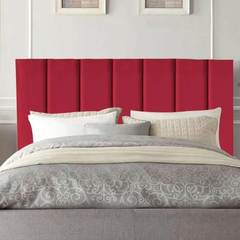 Cabeceira Estofada Cama Box King 195 Cm Laura Suede Vermelho