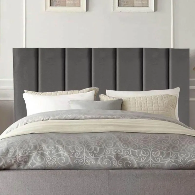 Cabeceira Estofada Cama Box Solteiro 100 Cm Laura Corino Cinza