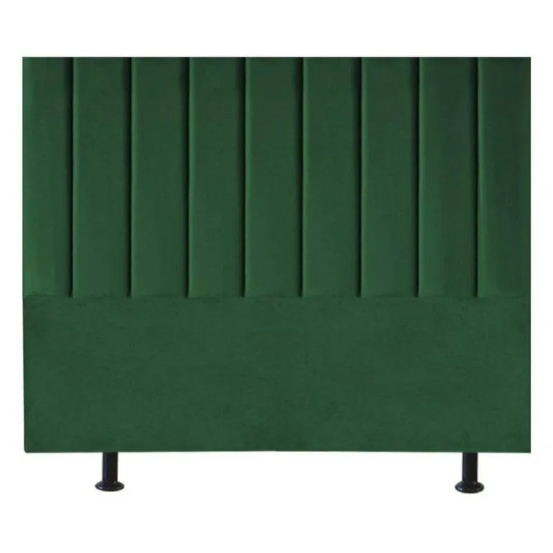 Cabeceira Estofada Cama Casal Queen Size 160 Cm Alice Suede Verde