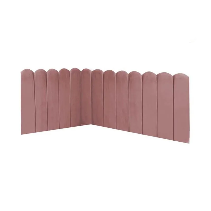 Cabeceira Painel Cama Casal Box Nuvem Suede Sandy 140 Cm Cor: rosê