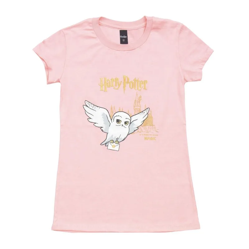 Remera Harry potter manga corta estampada talle 12 rosa