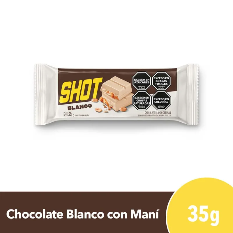 Chocolate Sabor Blanco con Maní 35 Grs Shot