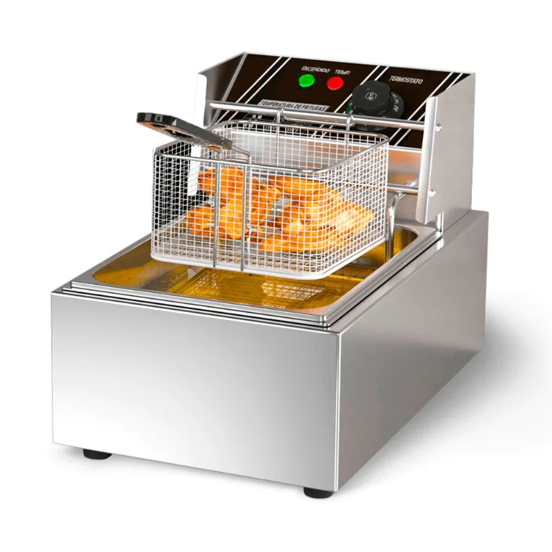 Freidora Eléctrica de Aceite 10L Novohome 2500 W Acero Inox.
