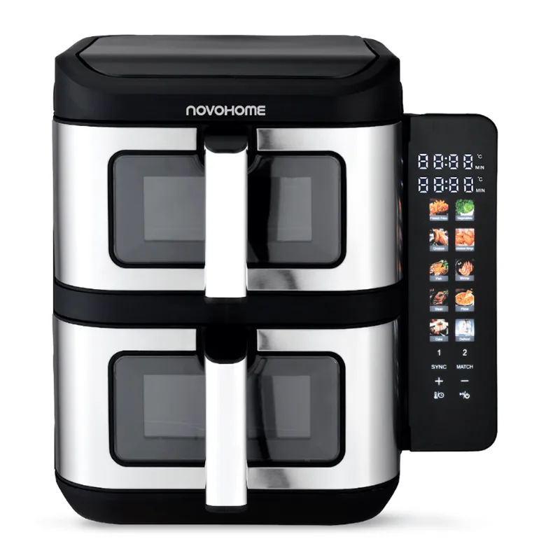 Freidora De Aire Novohome Doble Canasto 12 L Vertical 1700 W