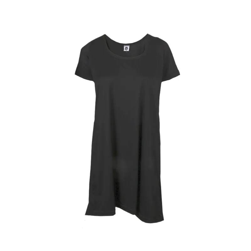 Vestido Manga Corta Mujer Algodón Negro 40-46 Urb