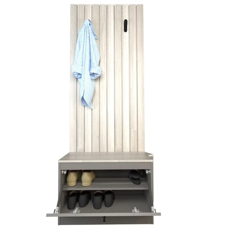 Botinero Recibidor Funcional Con Puerta Tables Cod: 4018 Olmo Finlandes-Negro Botinero Recibidor Funcional Con Puerta Tables Cod: 4018 Nevado-Gris