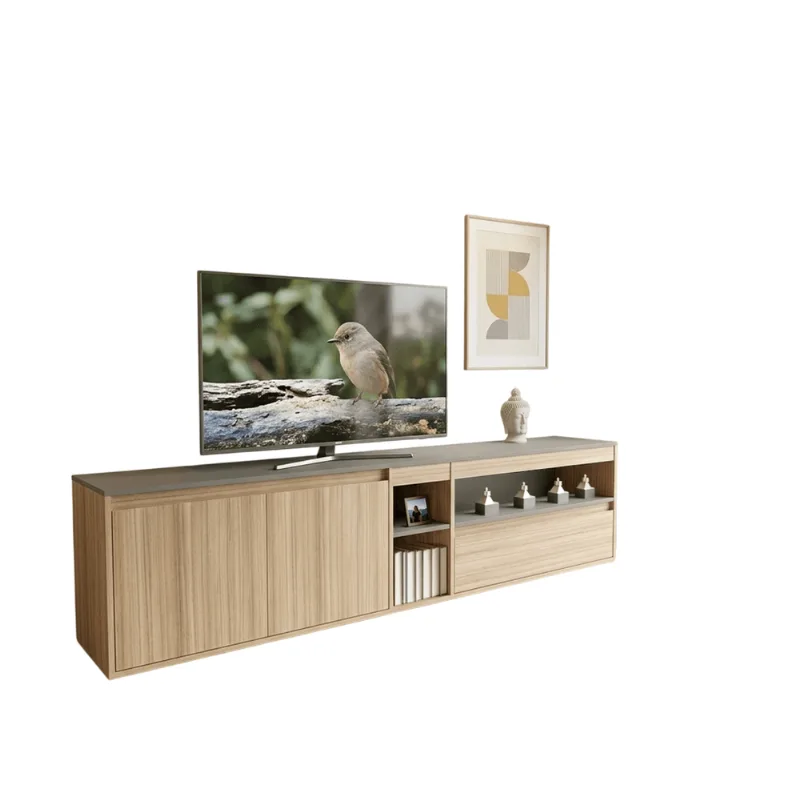 RACK TV TABLES 4032 - 1 CAJON 2 PUERTAS Coco Bolo-Gris
