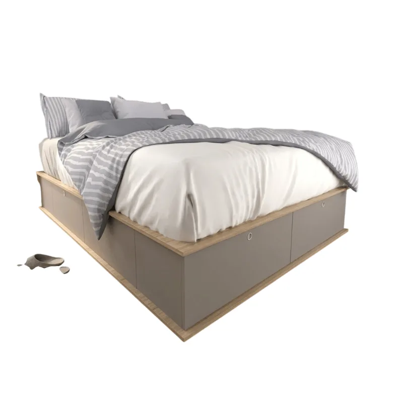 CAMA BOX TABLES 6462- EXTENSIBLE 1.40 A1.60 Coco Bolo-Gris