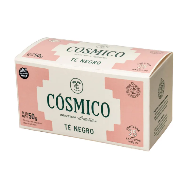 Té Negro en Saquitos 50 Grs x 25 Un Cósmico