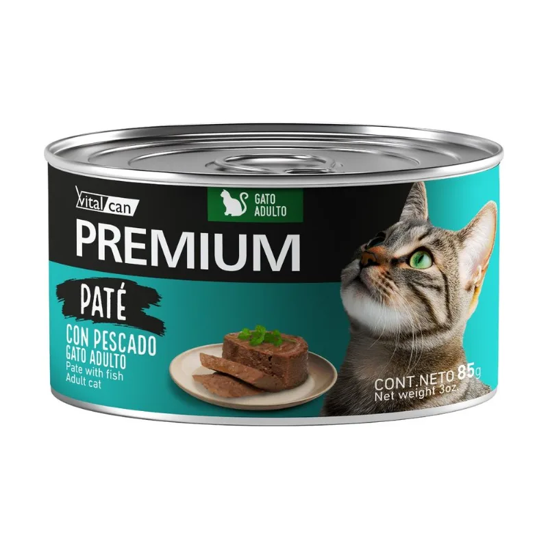 Alimento para gato húmedo Premium pate pescado adulto 85g