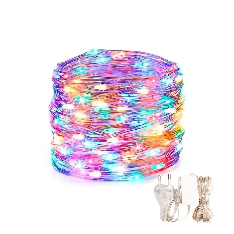 Arame Led Fio De Fada Cordão Luz 5m 200 Leds Tomada Bivolt