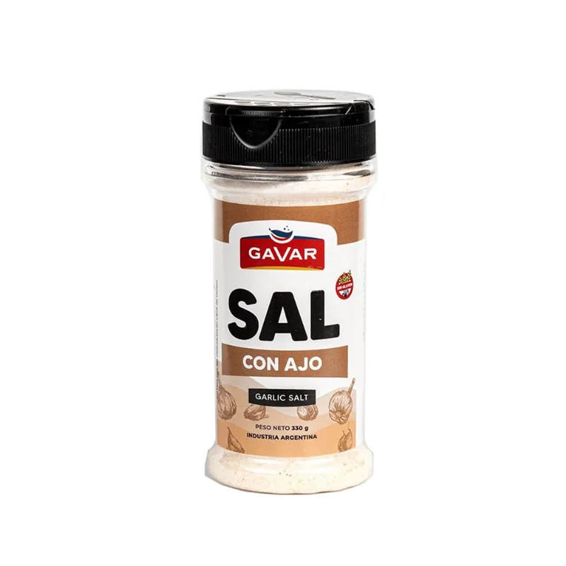 Sal Fina Con Ajo En Polvo X 360 Gr Gavar