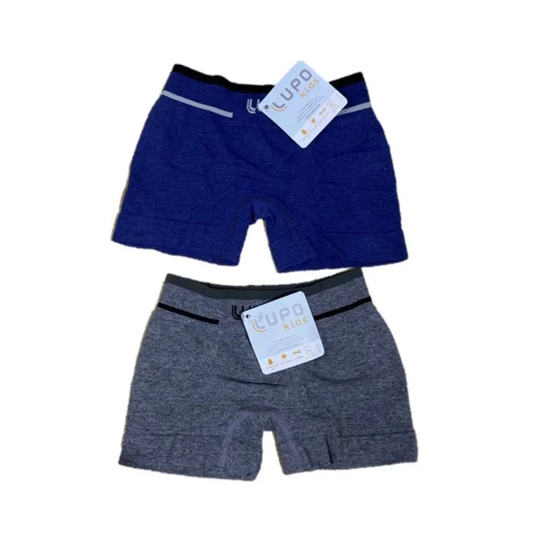 Kit com 2 Cuecas Lupo Boxer, Infantil, Cueca Shorts, Tamanho p/m/g/gg, Cores Sortidas
