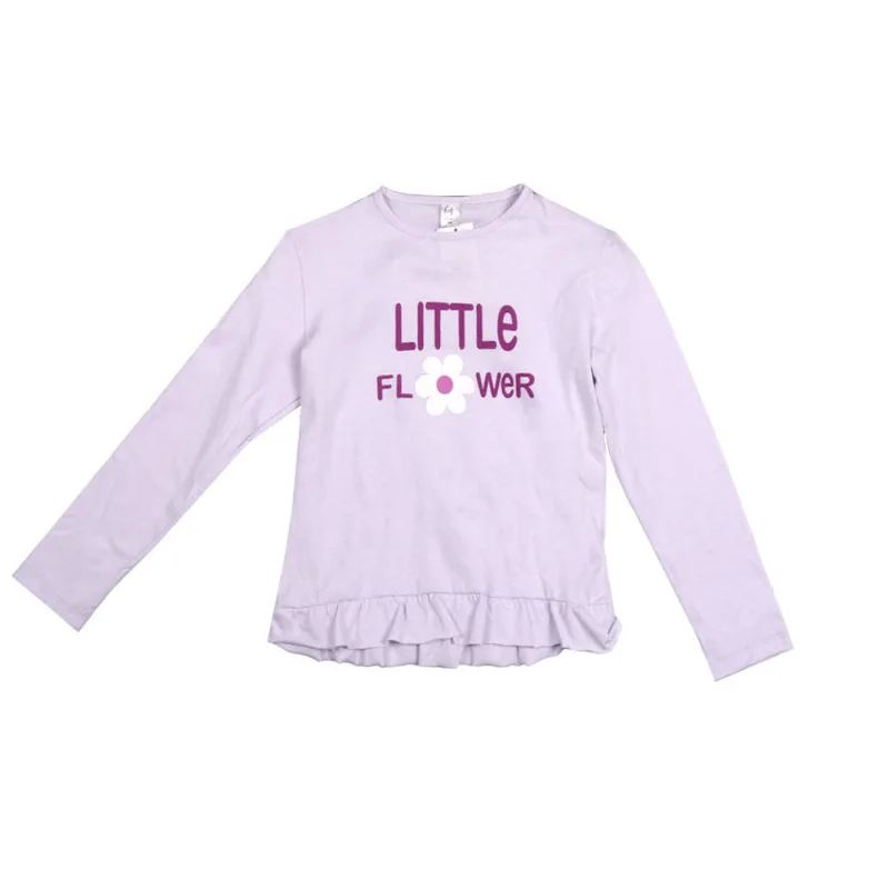 Remera Manga Larga Niña Volado Violeta Talle 4 al 12 URB