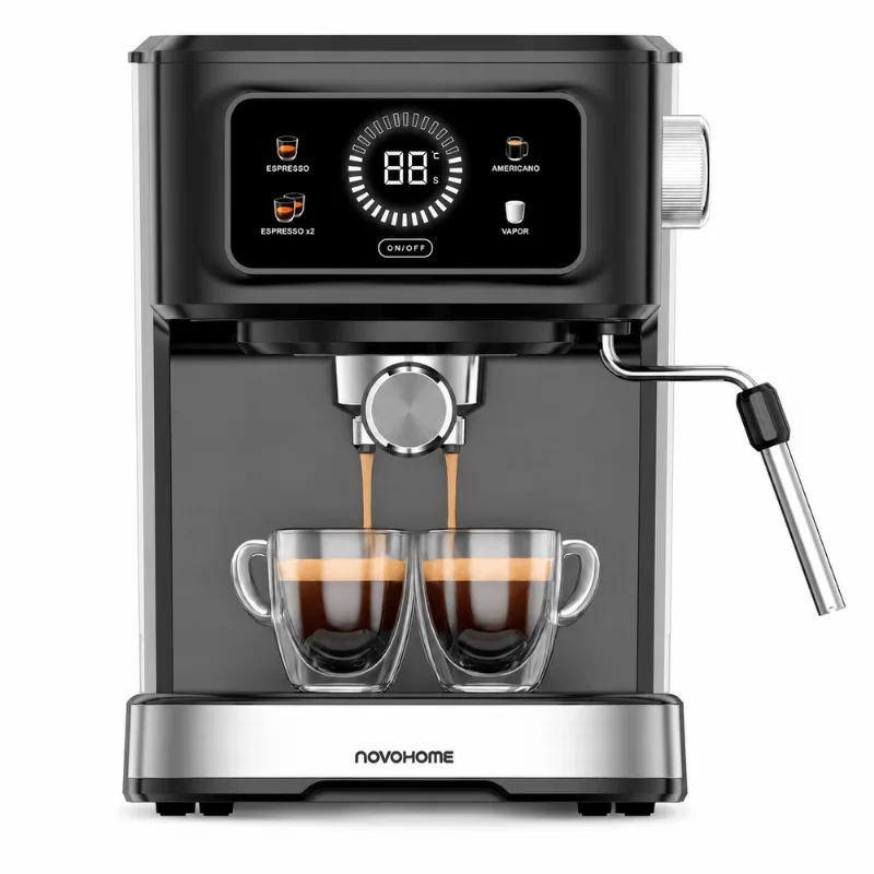Cafetera Expresso 3 en 1 C/vaporizador Novohome 1.5l 20 Bar