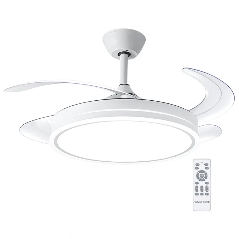 NOVOHOME VENTILADOR DE TECHO CON ASPAS RETRACTIL PANTALLA Ventilador De Techo C/Luz Led y Aspas Retractiles Novohome