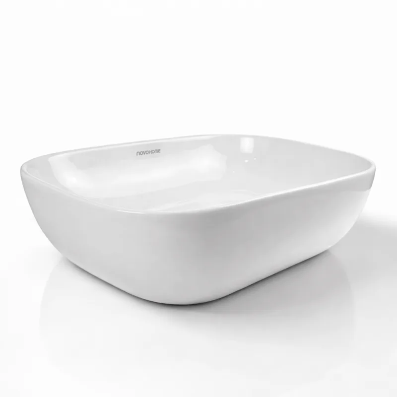Bacha De Apoyo Rectangular De Porcelana Novohome 455 x 330mm