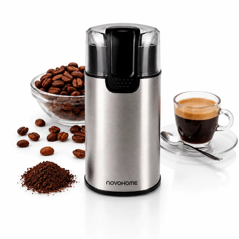Molinillo De Café Eléctrico 200W 60G Novohome Acero Inox.