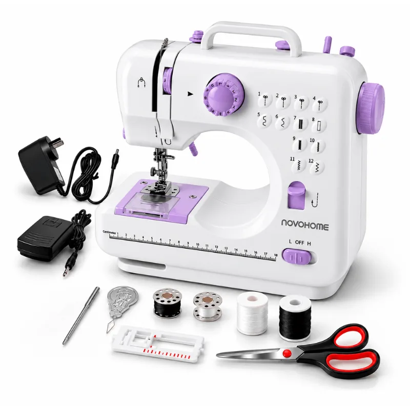 Maquina De Coser Portátil 12 Tipos De Puntadas Novohome