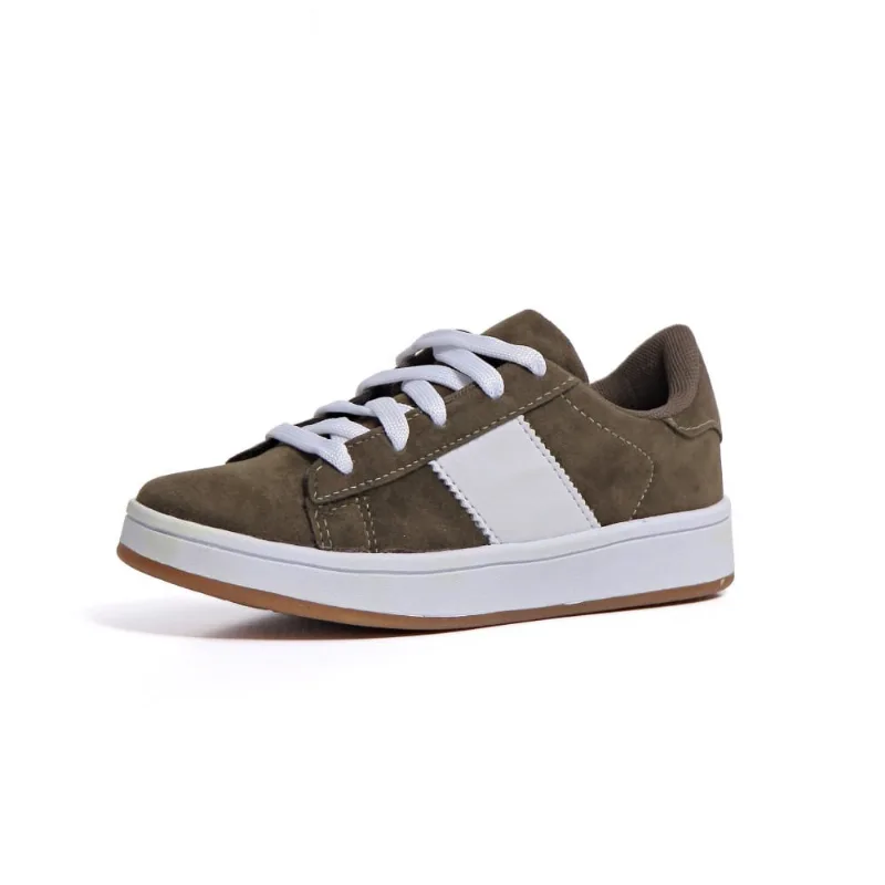 Zapatilla acordonada Tex 27 34 gamuza talle 32 verde