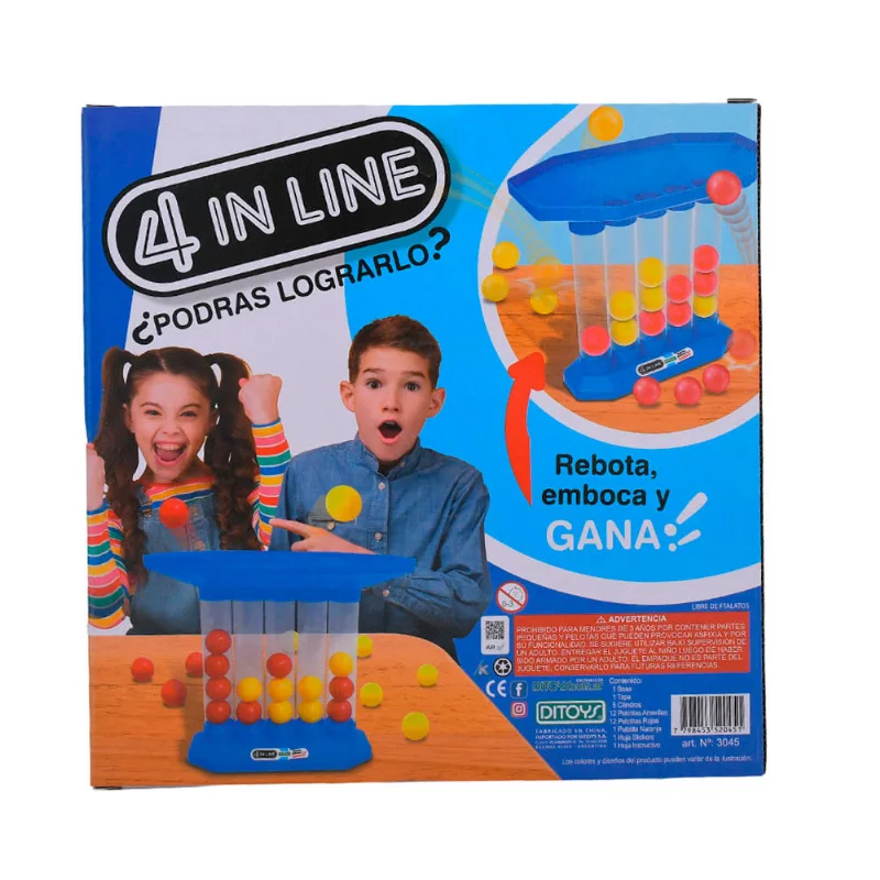 Juego de Mesa 4 en Línea de Rebote Ditoys Juego De Mesa 4 En Línea Esferas Ditoys