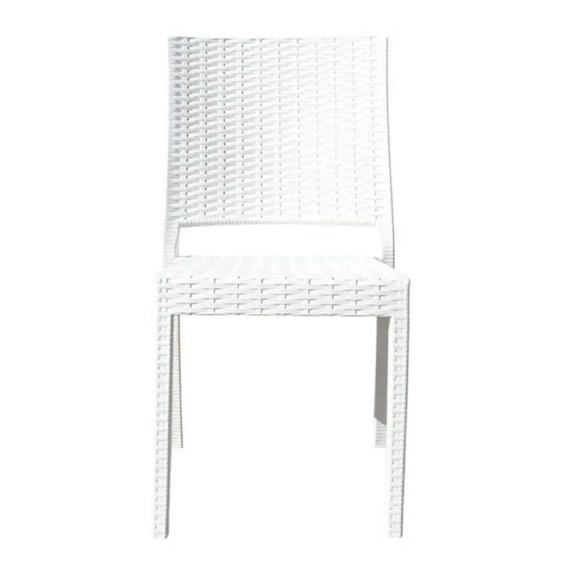 Silla de Rattan Avelino 105/HK128 Reforzada Blanca Exterior