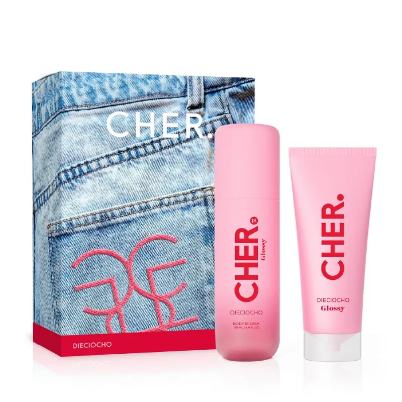 Mini Cofre Dieciocho Glossy Body Splash + Body Lotion 135 Ml