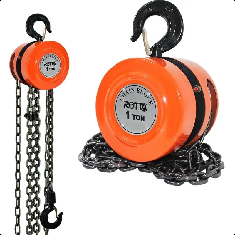 Talha Manual Rotta 1 Ton 3m Corrente Dupla