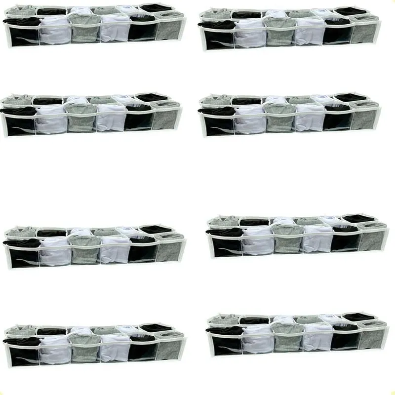 Kit 8 Colmeia Organizadora De Gavetas Transp 12 Nichos Duplo