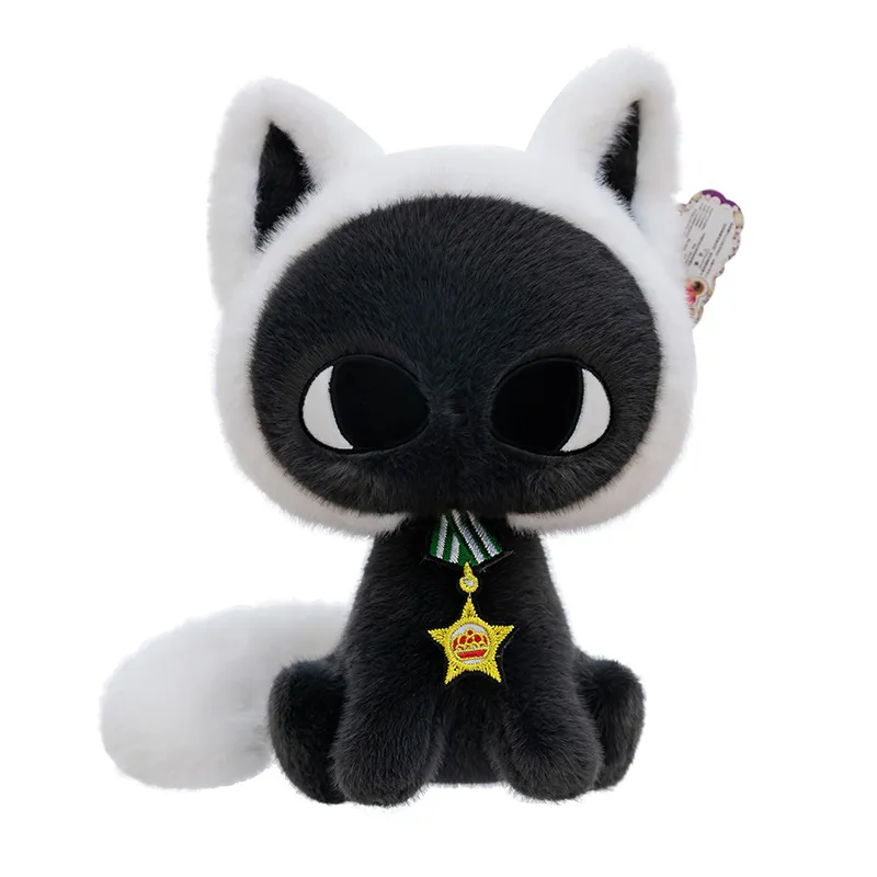 Brinquedo De Pelúcia Black Cat Doll, Bicho De Pelúcia, 25 Cm, Desenho Animado Macio