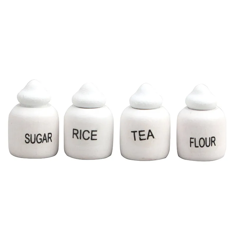 Conjunto De Potes De Casa De Bonecas Em Miniatura Para Armazenamento De Cozinha Em Madeira, Escala 1:12