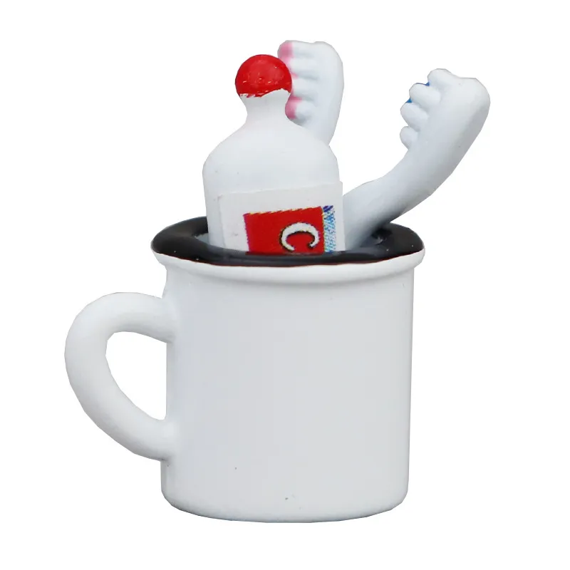 Dollhouse Furniture E Acessórios De Banheiro White Cup 1/12