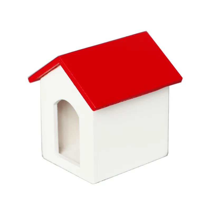 Móveis De Casa De Bonecas Em Miniatura Casa De Cachorro De Madeira Em Escala 1/12