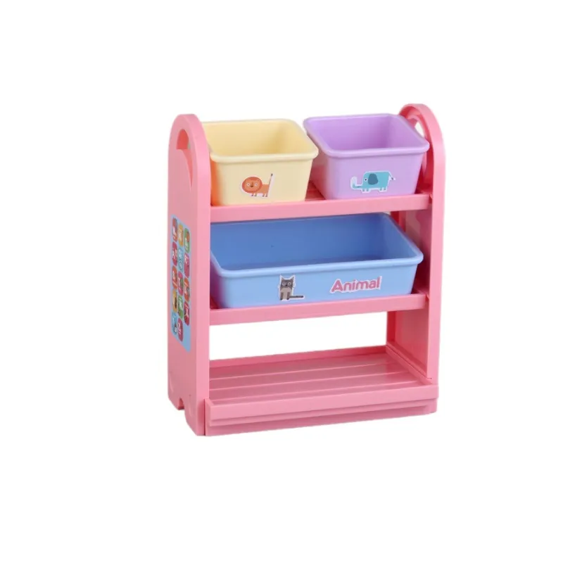 Prateleira De Armazenamento De Móveis Para Casa De Bonecas Em Miniatura Com 3 Cestos