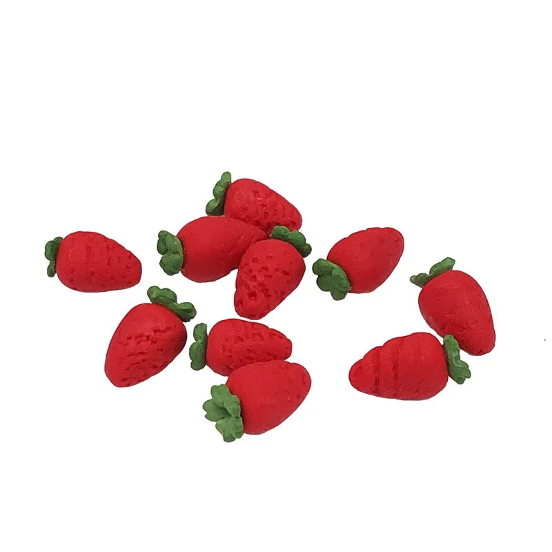 Conjunto De Morango Vermelho Para Móveis De Casa De Bonecas Em Miniatura, 10 Unidades